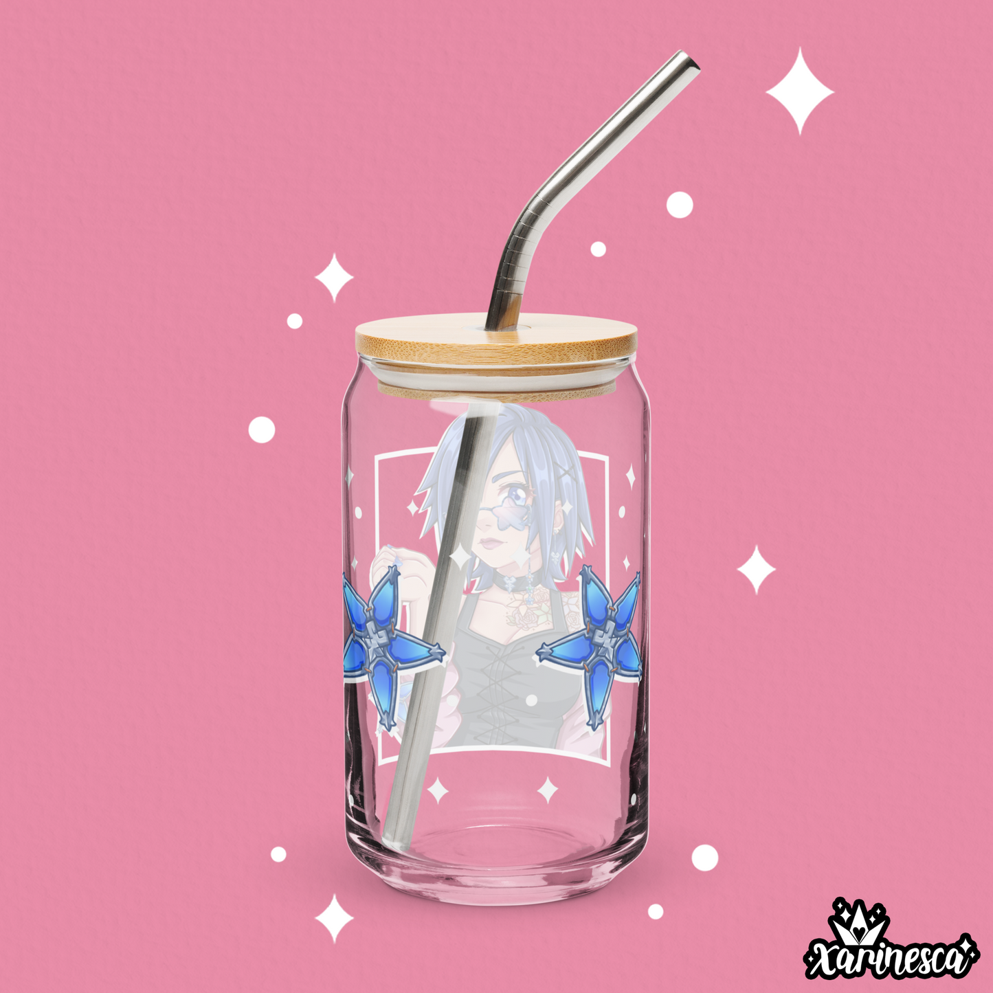 Casual Aqua Glass Cup