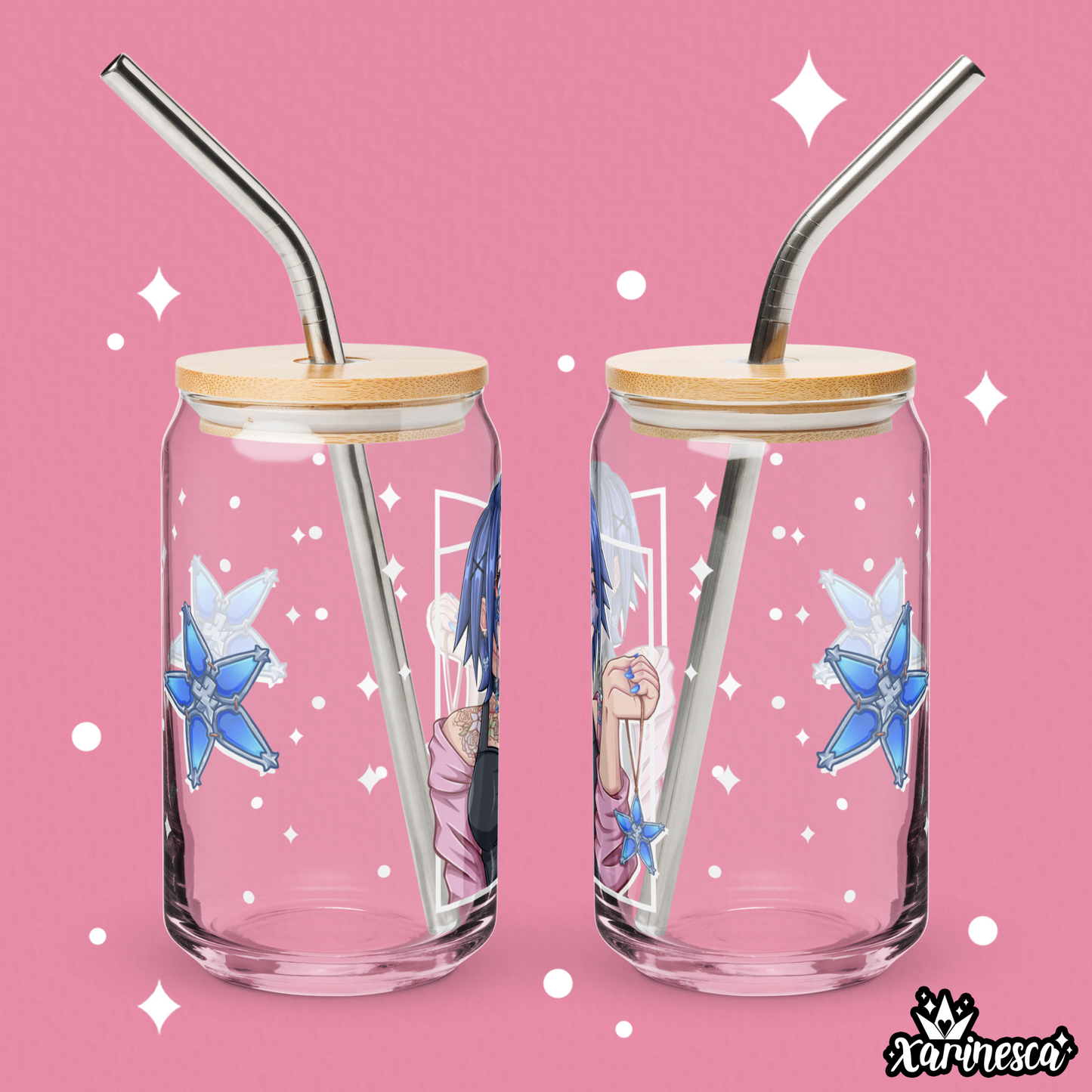 Casual Aqua Glass Cup
