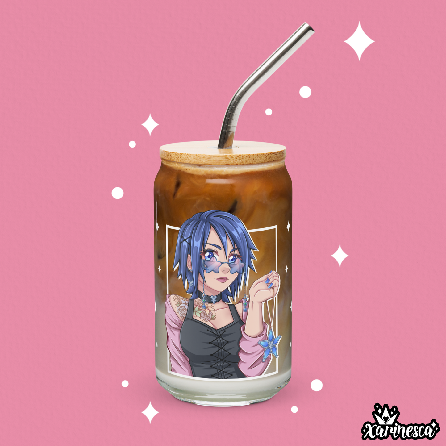 Casual Aqua Glass Cup
