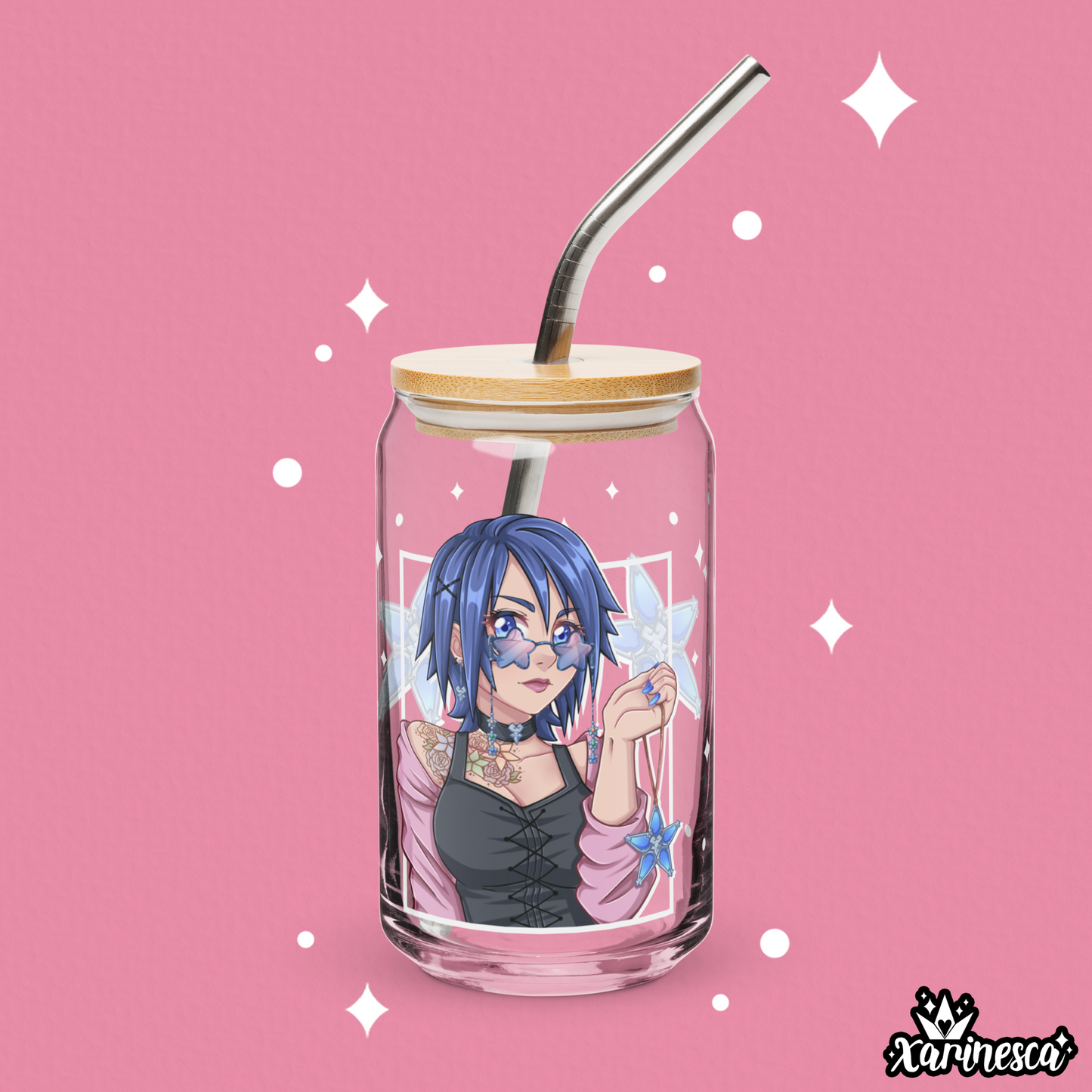 Casual Aqua Glass Cup