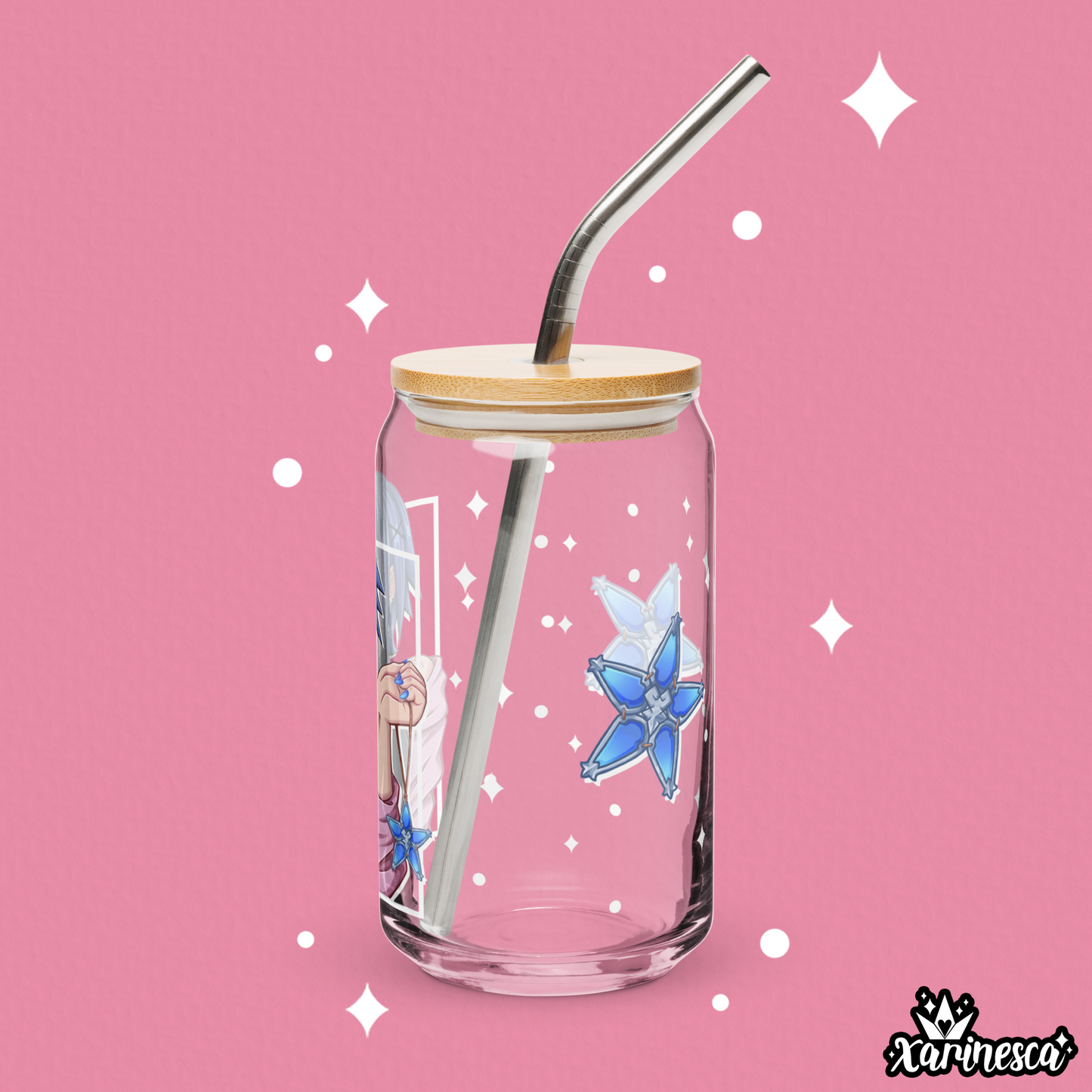 Casual Aqua Glass Cup