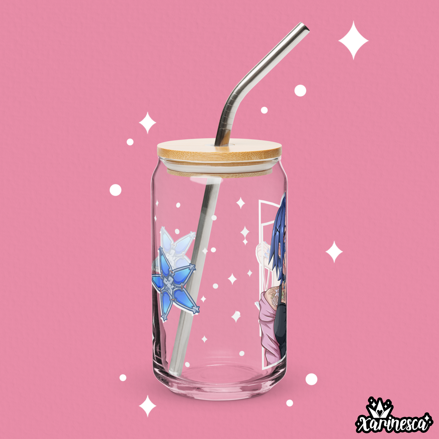 Casual Aqua Glass Cup