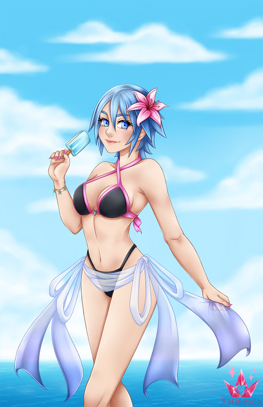 DISCONTINUE Summer Aqua Print