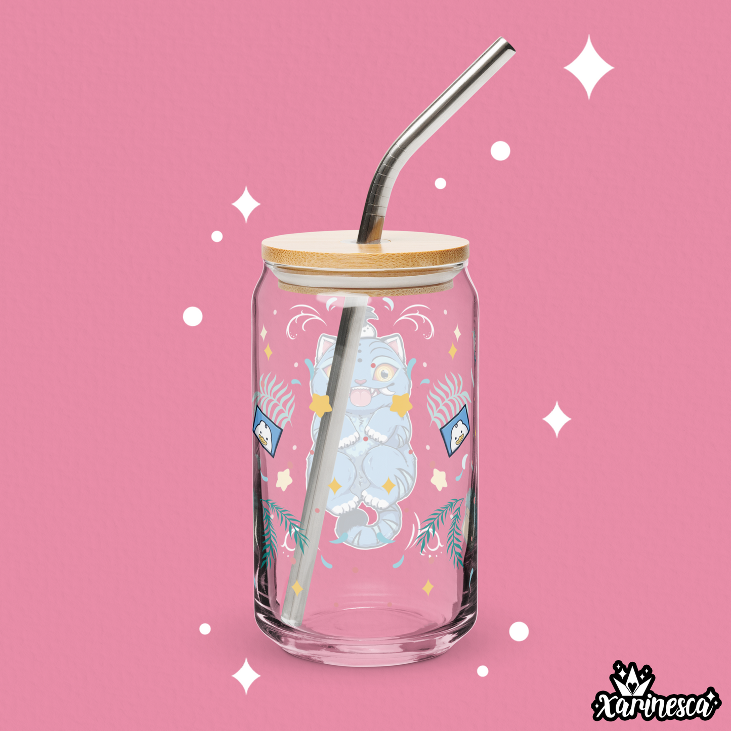 Derpy Tiger Glass Cup