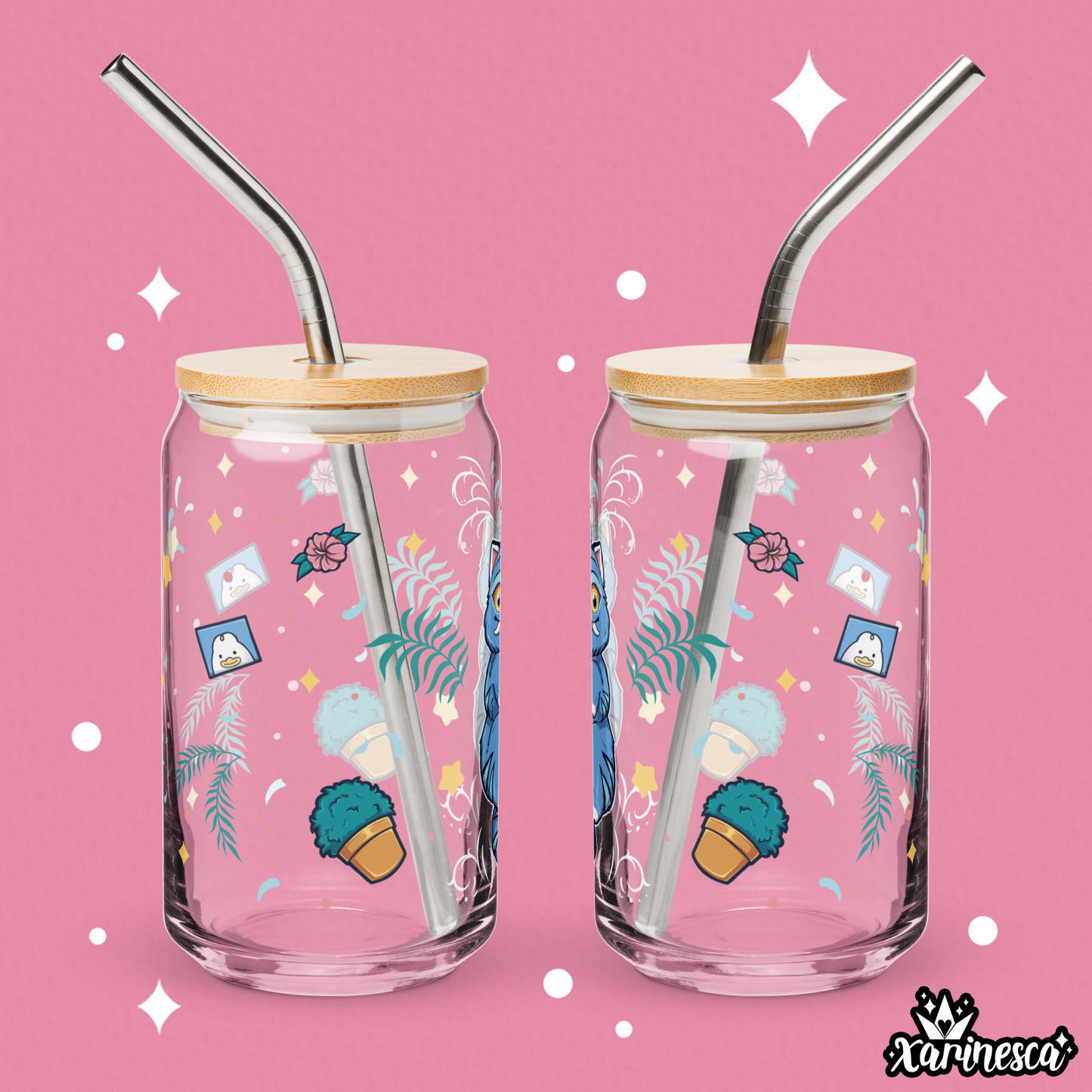 Derpy Tiger Glass Cup