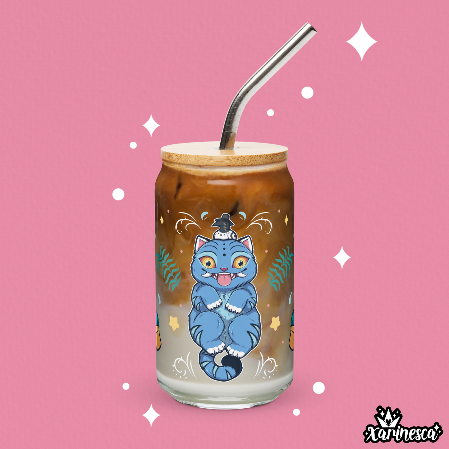 Derpy Tiger Glass Cup