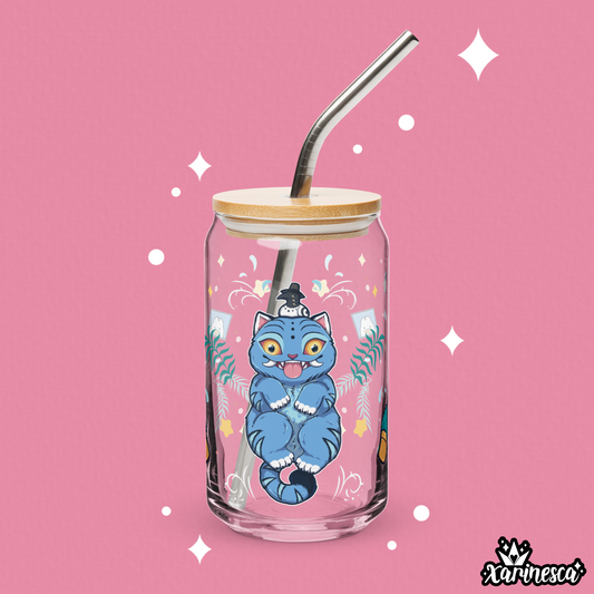 Derpy Tiger Glass Cup