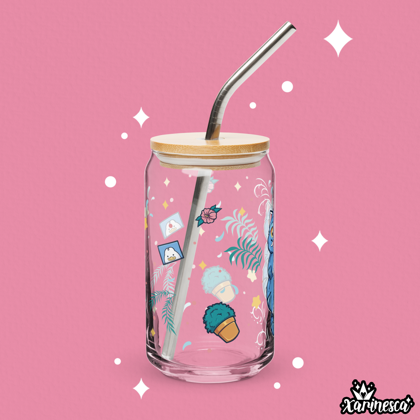 Derpy Tiger Glass Cup