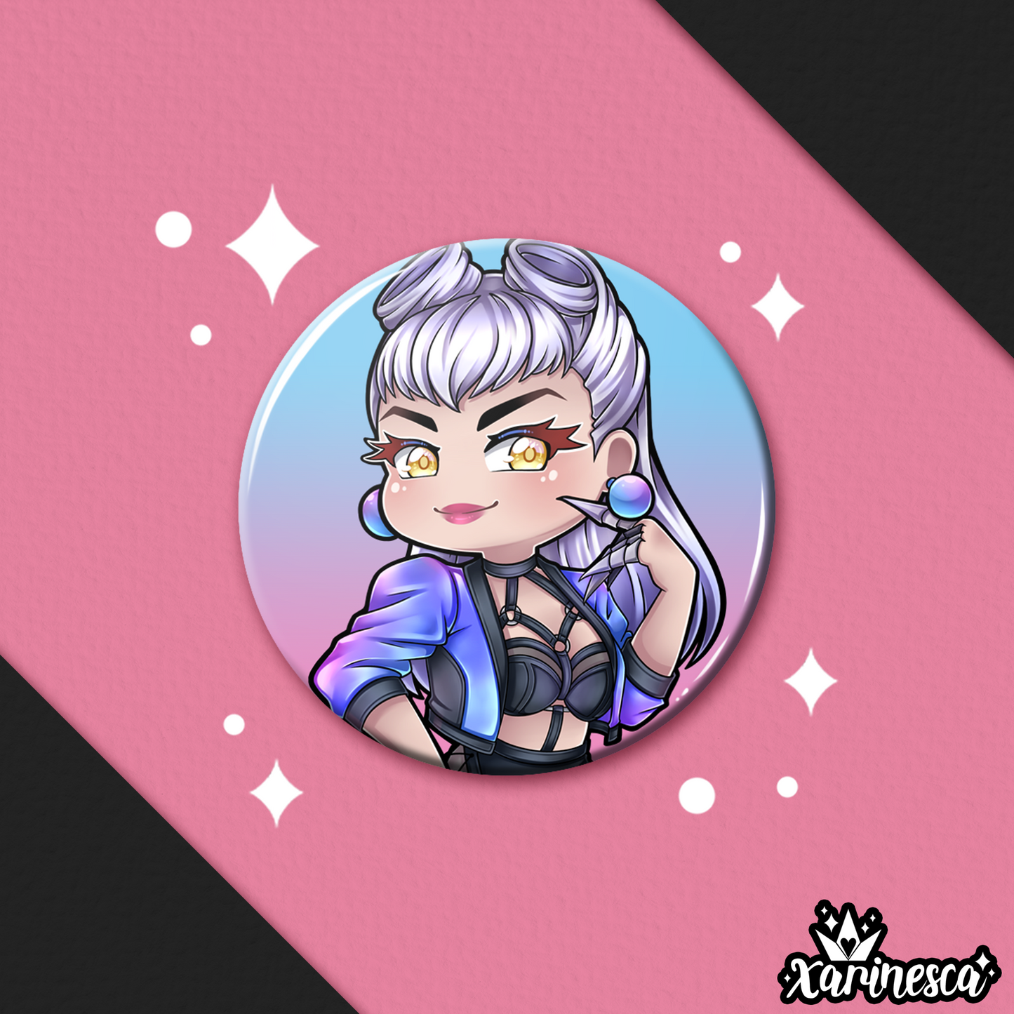 DISCONTINUE Evelynn Button Pin