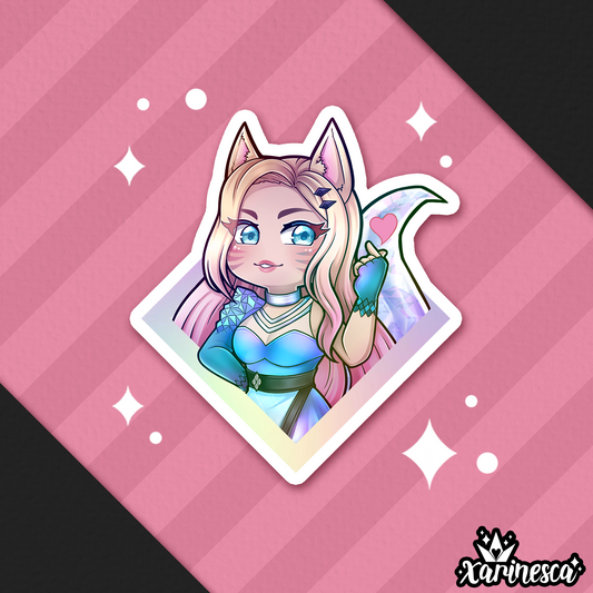DISCONTINUE Ahri Holo Vinyl Weatherproof Sticker