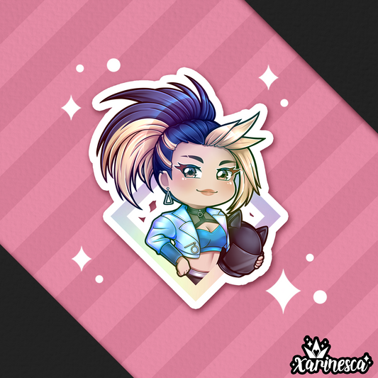 DISCONTINUE Akali Holo Vinyl Weatherproof Sticker