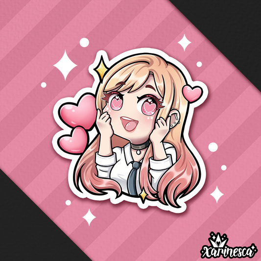 DISCONTINUE Marin (Hearts) Vinyl Weatherproof Sticker