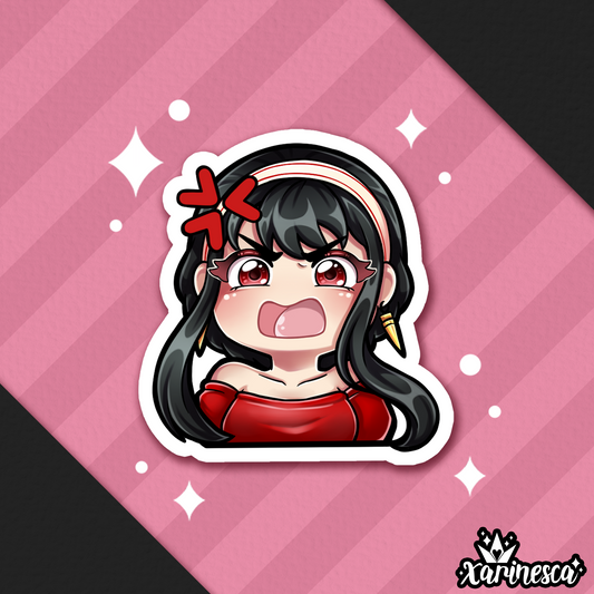 DISCONTINUE Yor (Angry) Vinyl Weatherproof Sticker