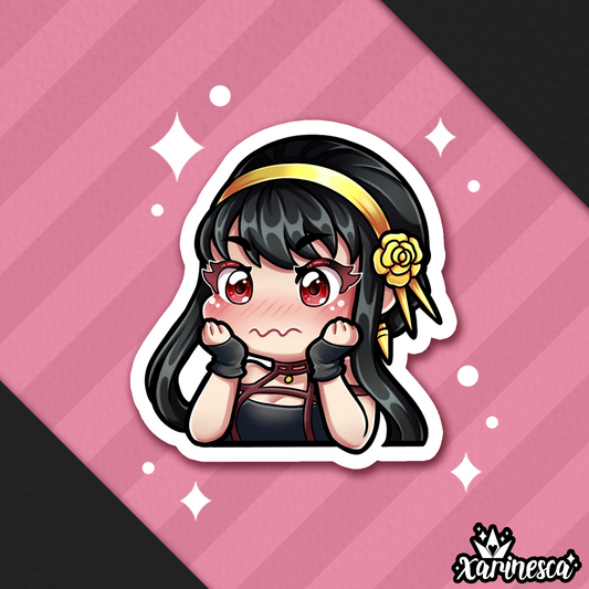 DISCONTINUE Yor (Shy) Vinyl Weatherproof Sticker