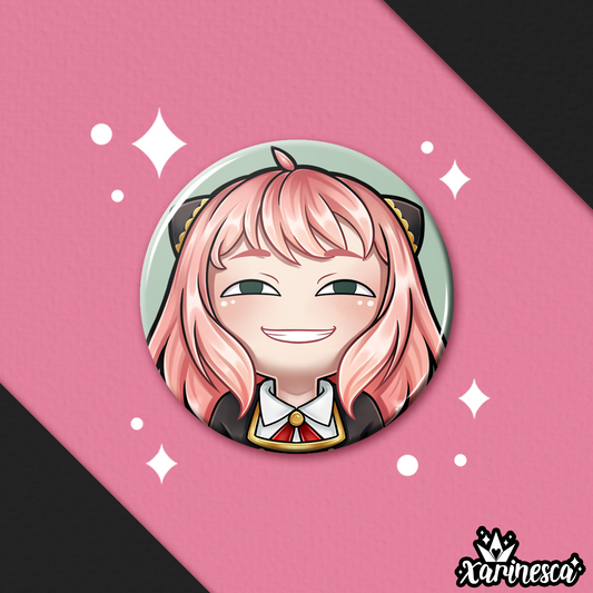 DISCONTINUE Anya (Smug) Button Pin