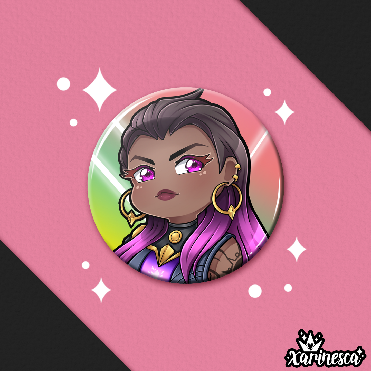 DISCONTINUE Reyna Button Pin