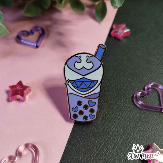DISCONTINUE Nobody Boba Enamel Pin