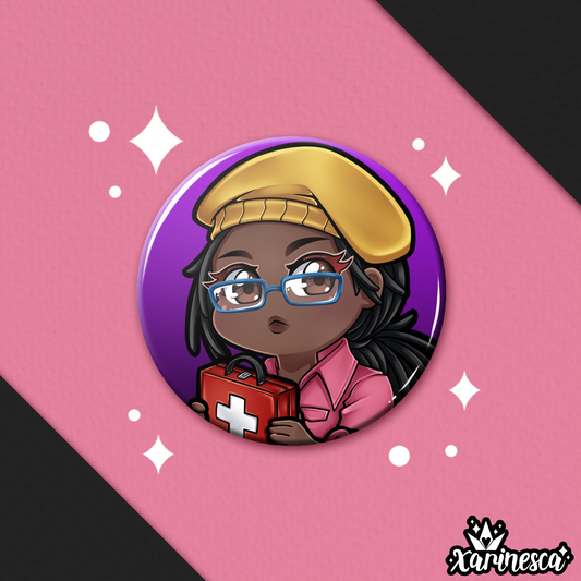 Claudette Button Pin