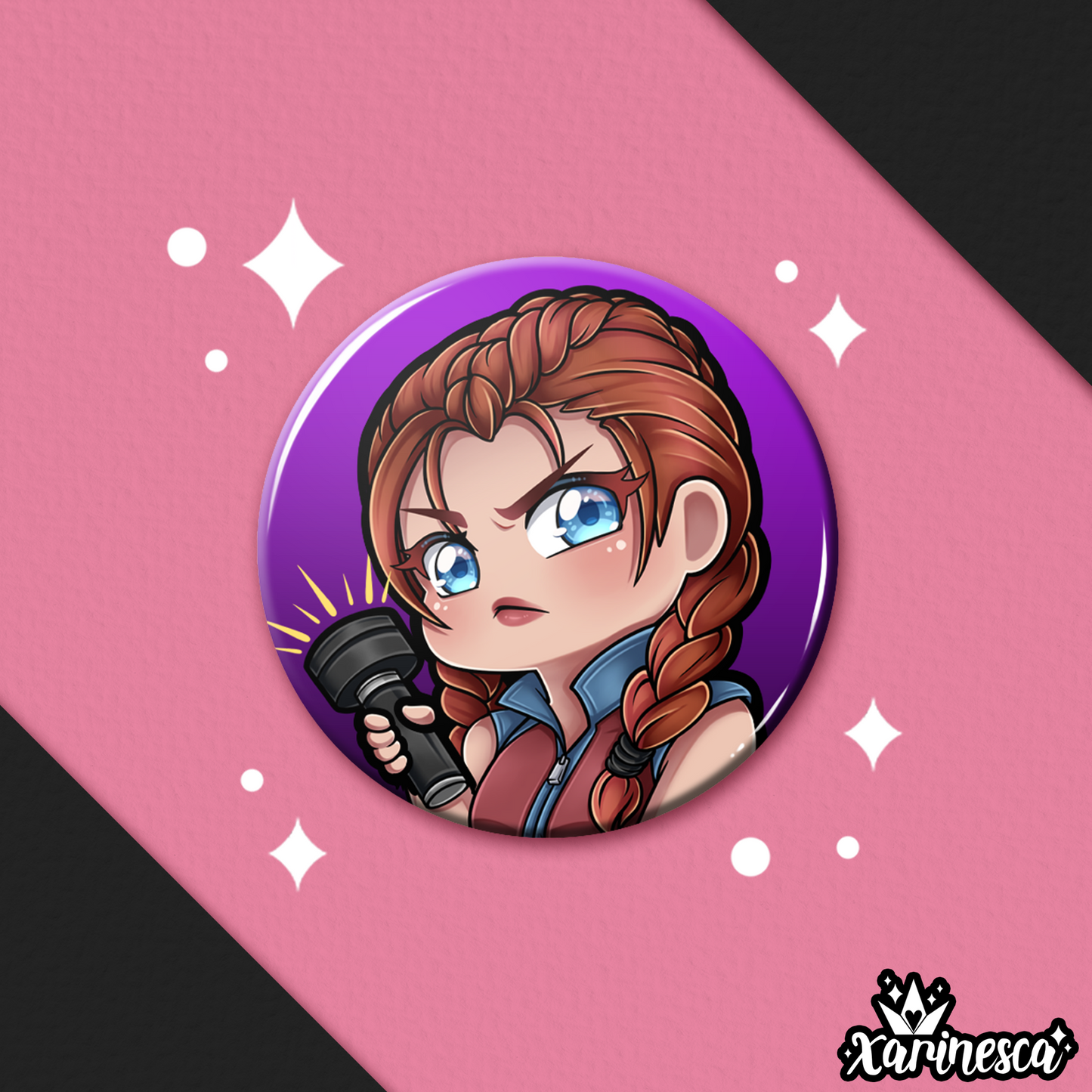 Meg Button Pin