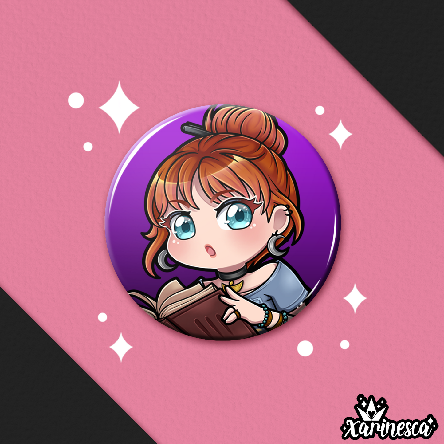 Mikaela Button Pin