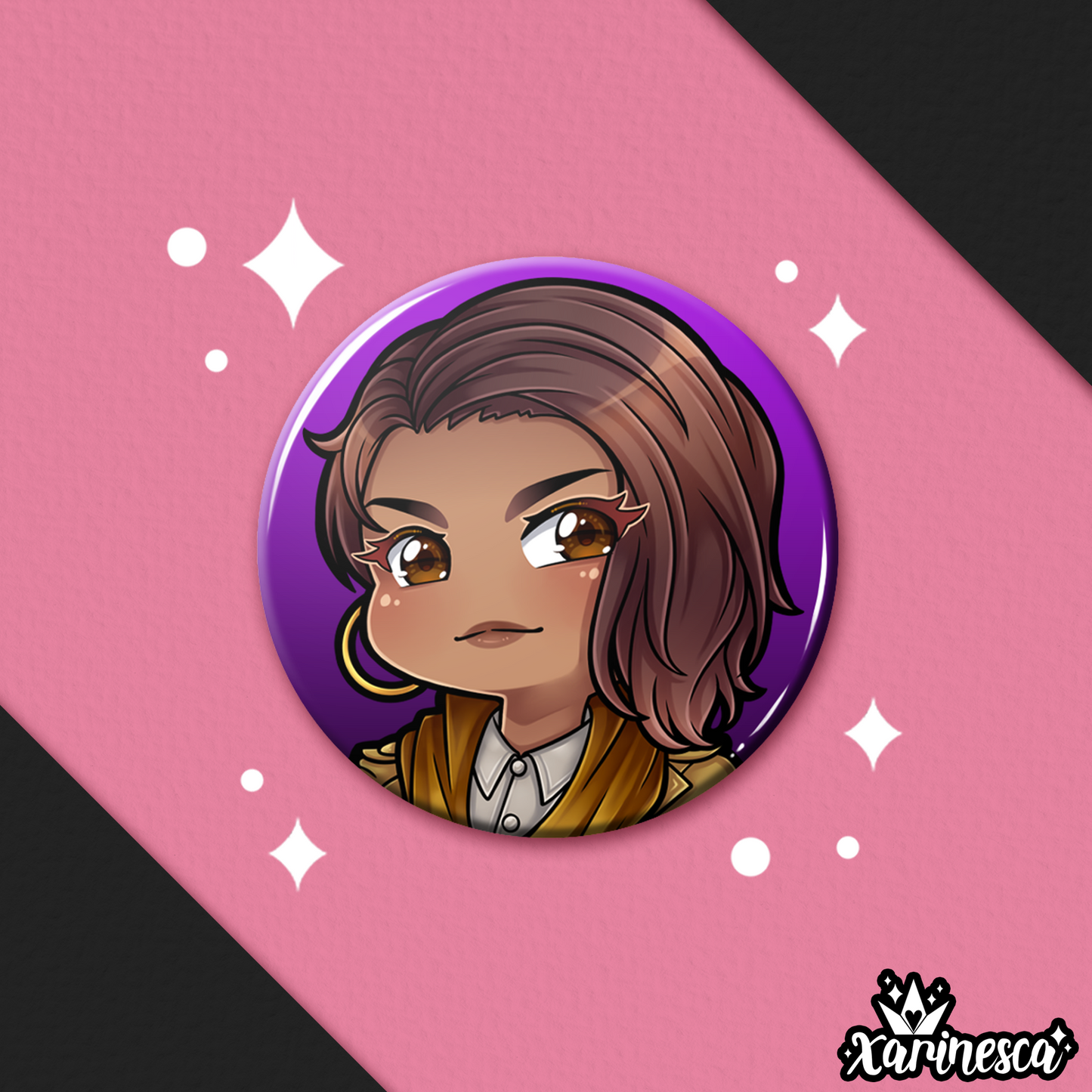 Zarina Button Pin