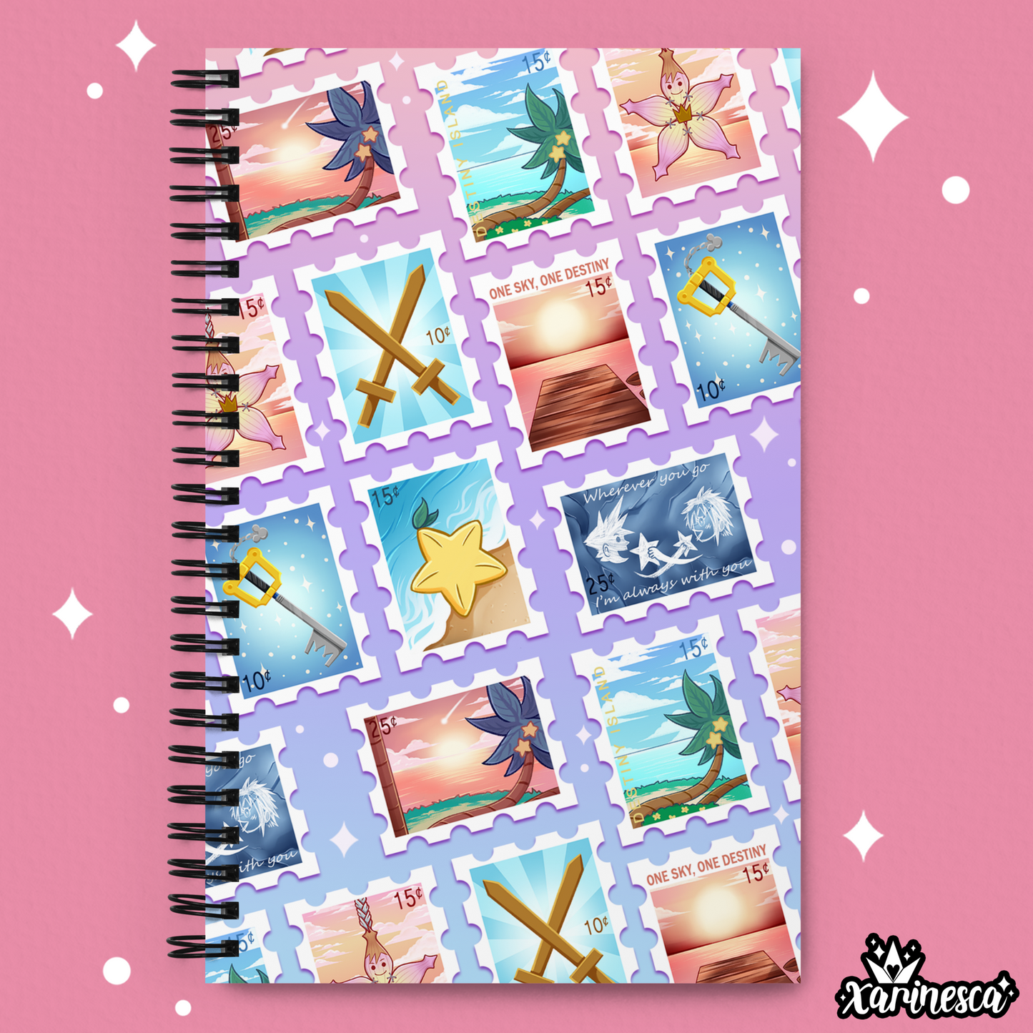 Destiny Island Stamp Spiral Notebook