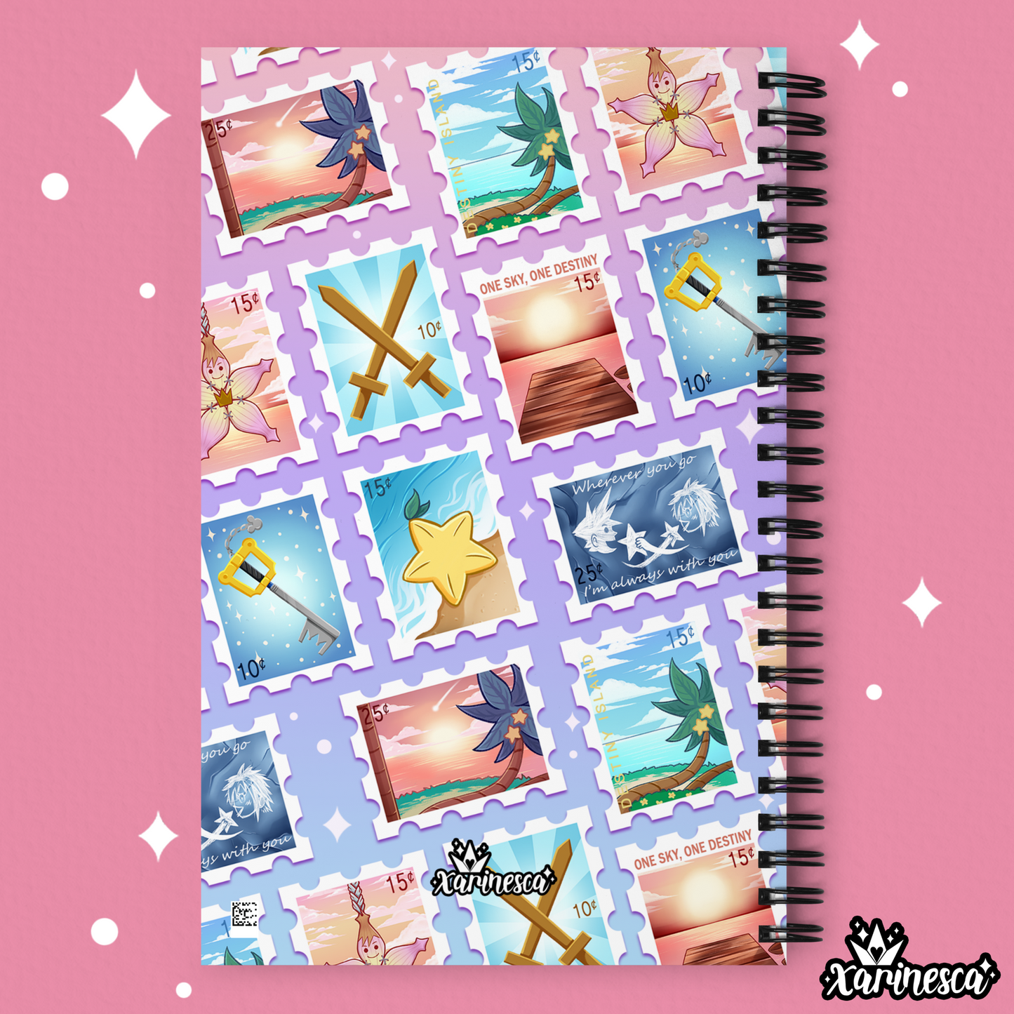 Destiny Island Stamp Spiral Notebook