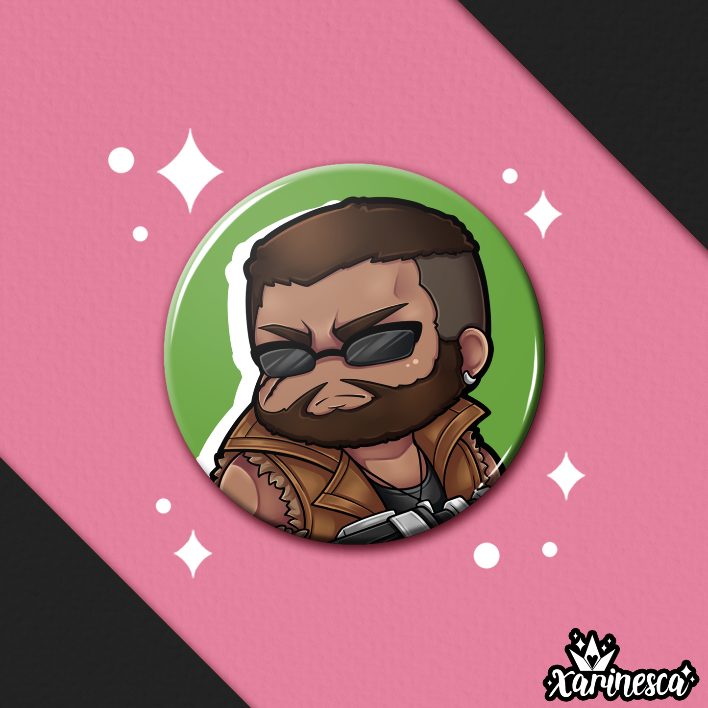 Barret Button Pin