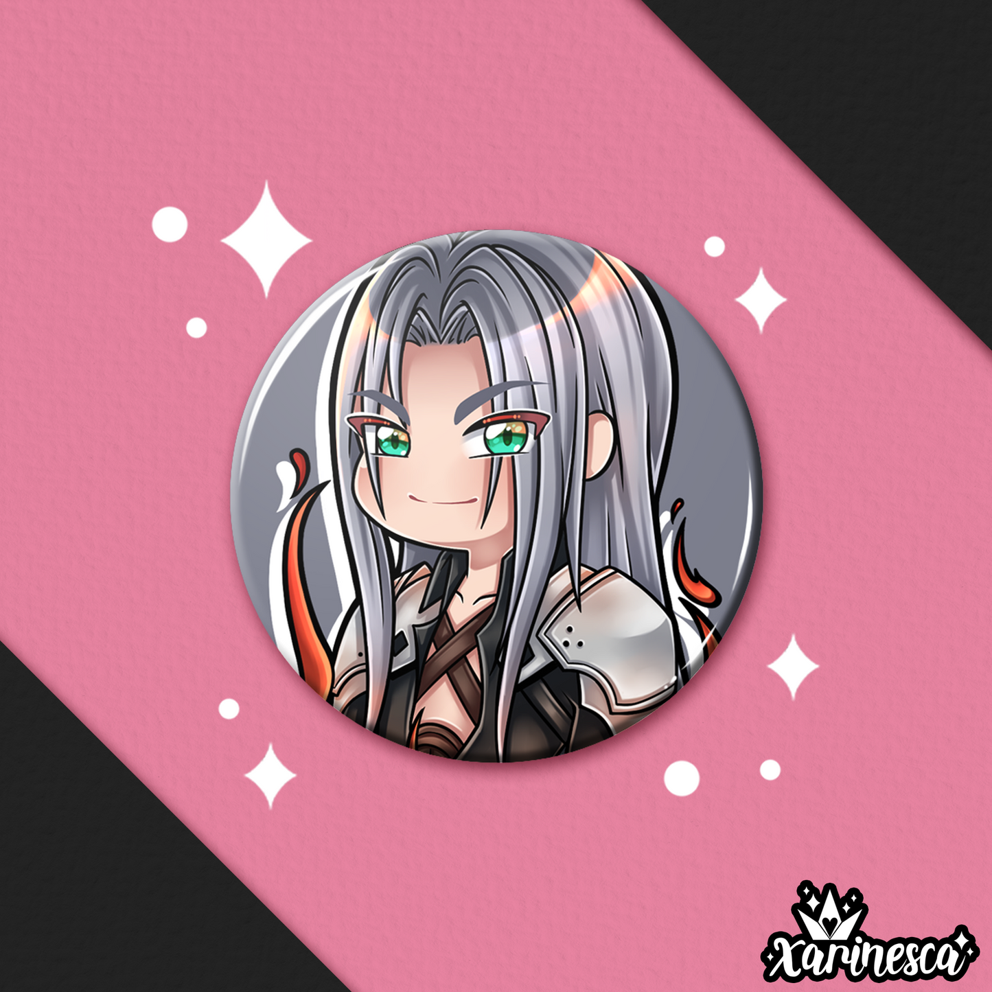 Sephiroth Button Pin