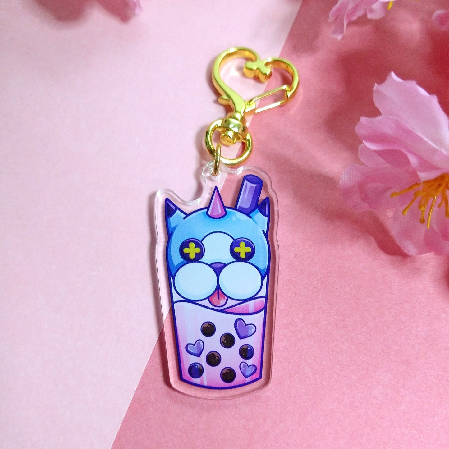 Meow Wow Boba Acrylic Charm