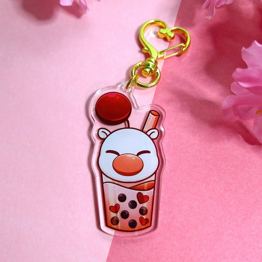 Moogle Boba Acrylic Charm