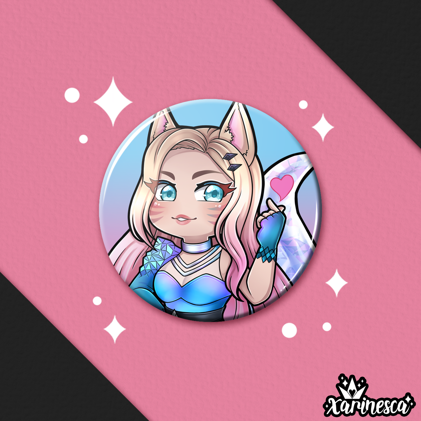 Ahri Button Pin