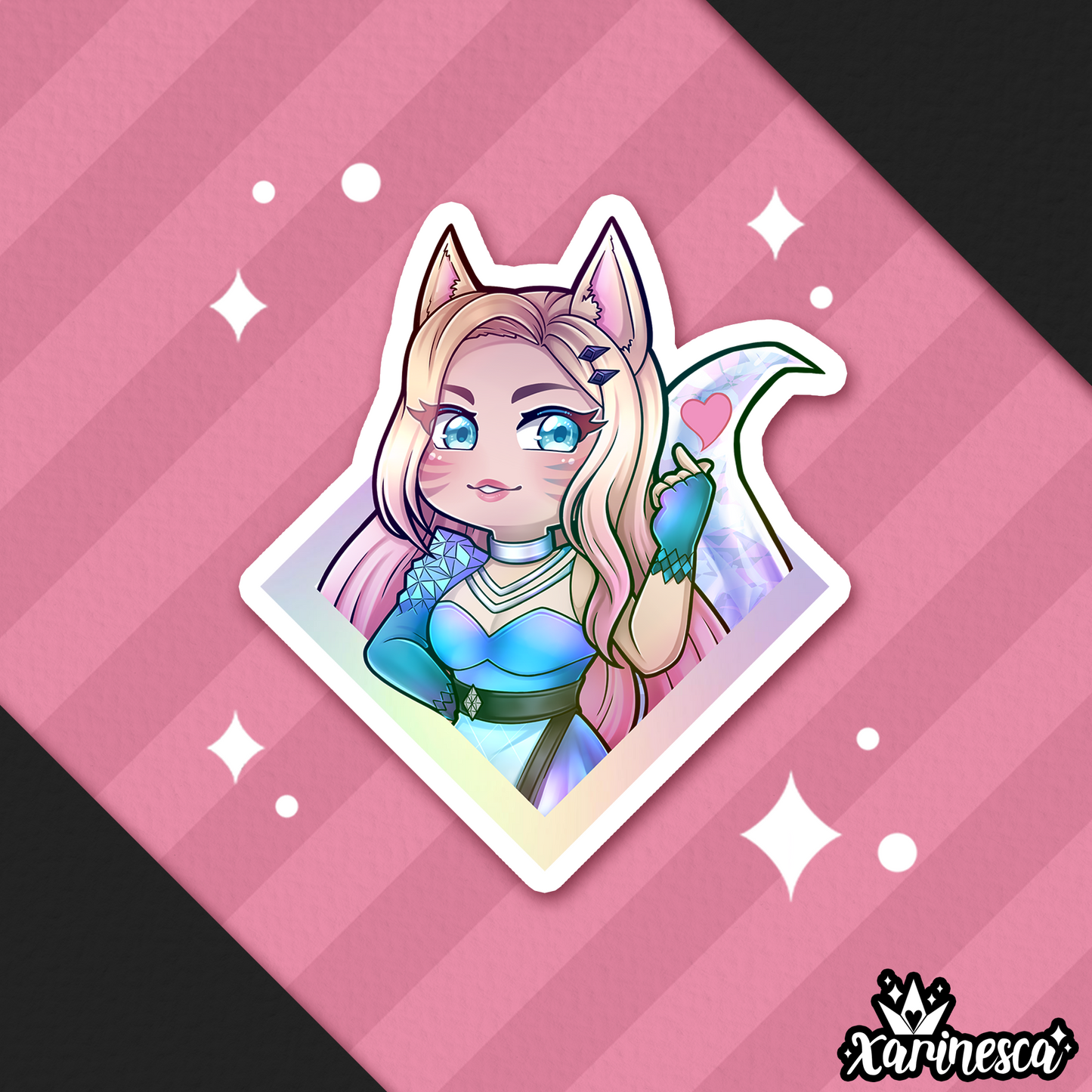 Ahri Holo Vinyl Weatherproof Sticker