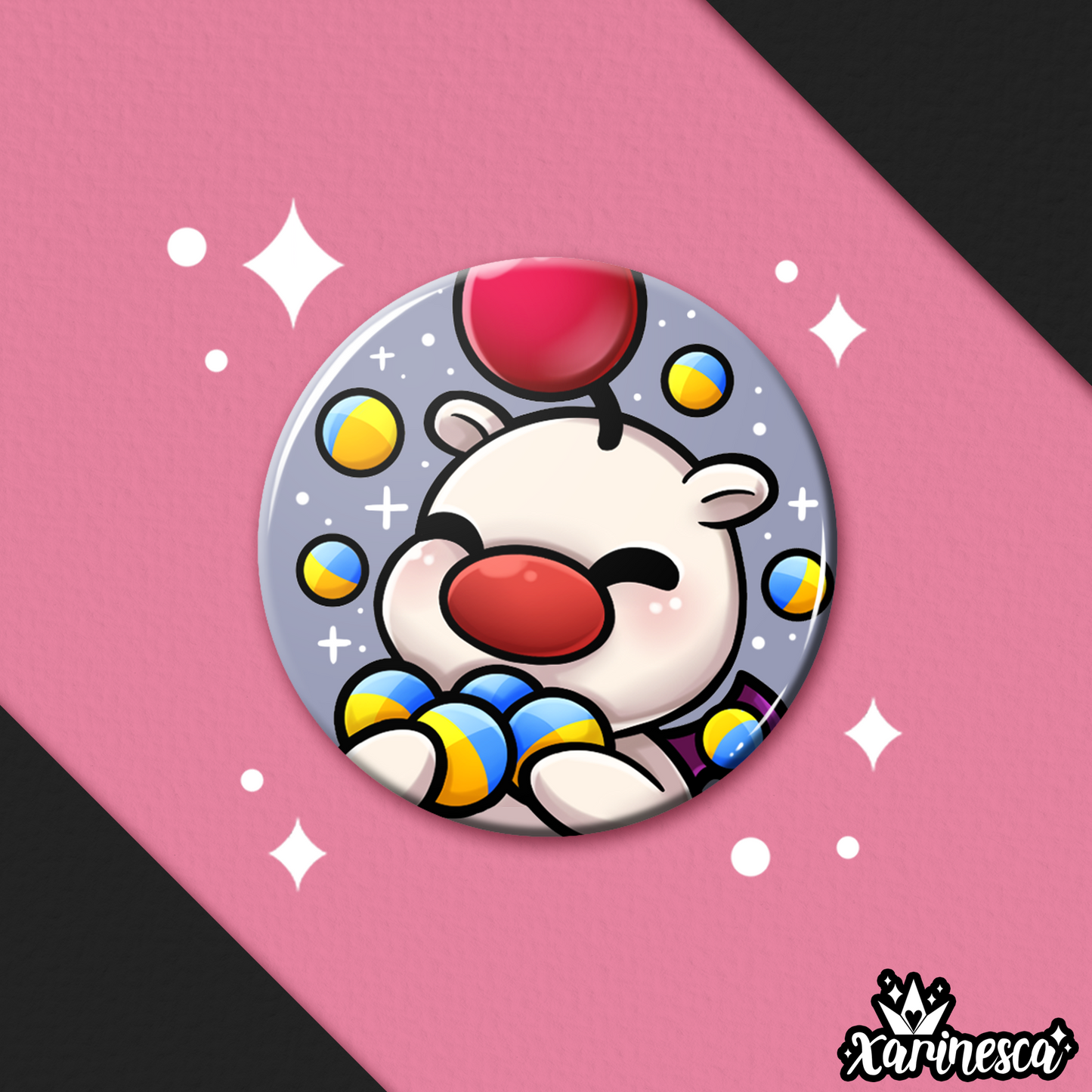 Moogle Button Pin