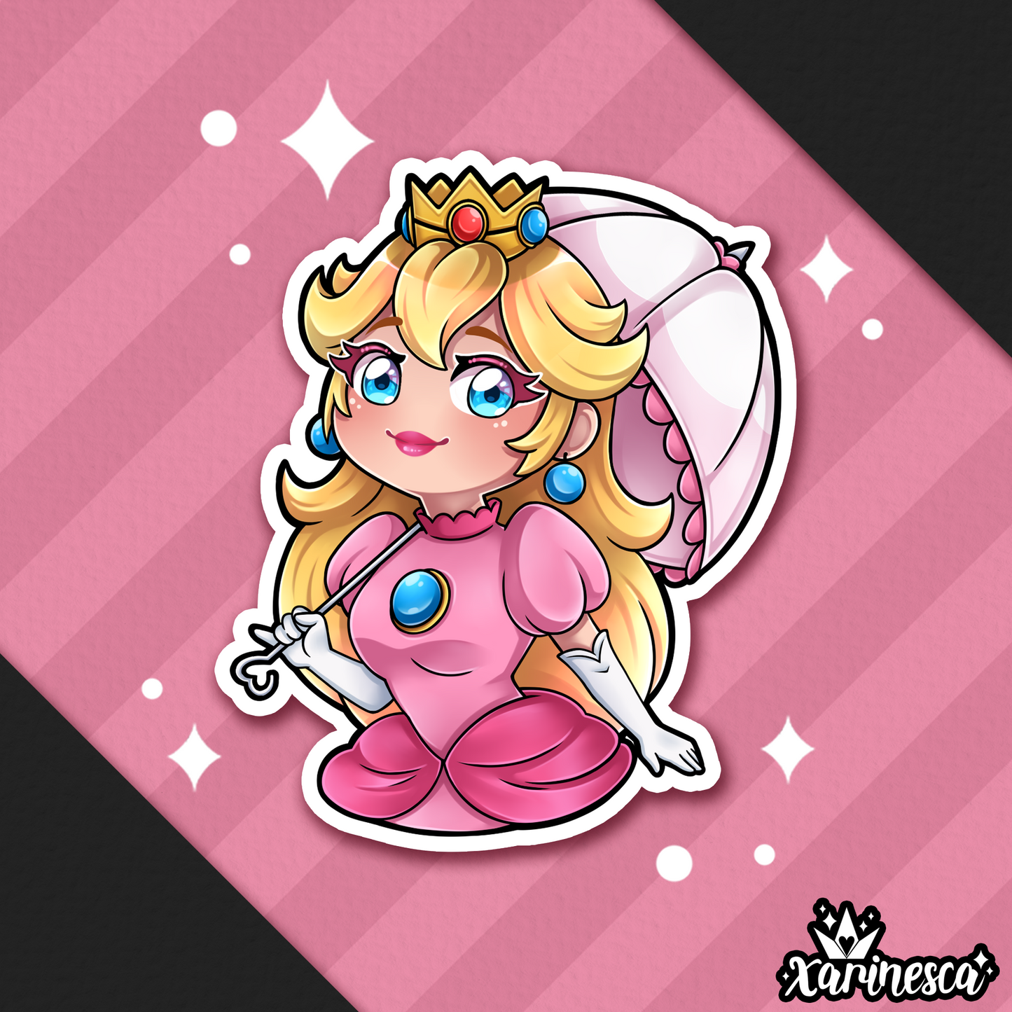 Princess Peach Vinyl Weatherproof Sticker