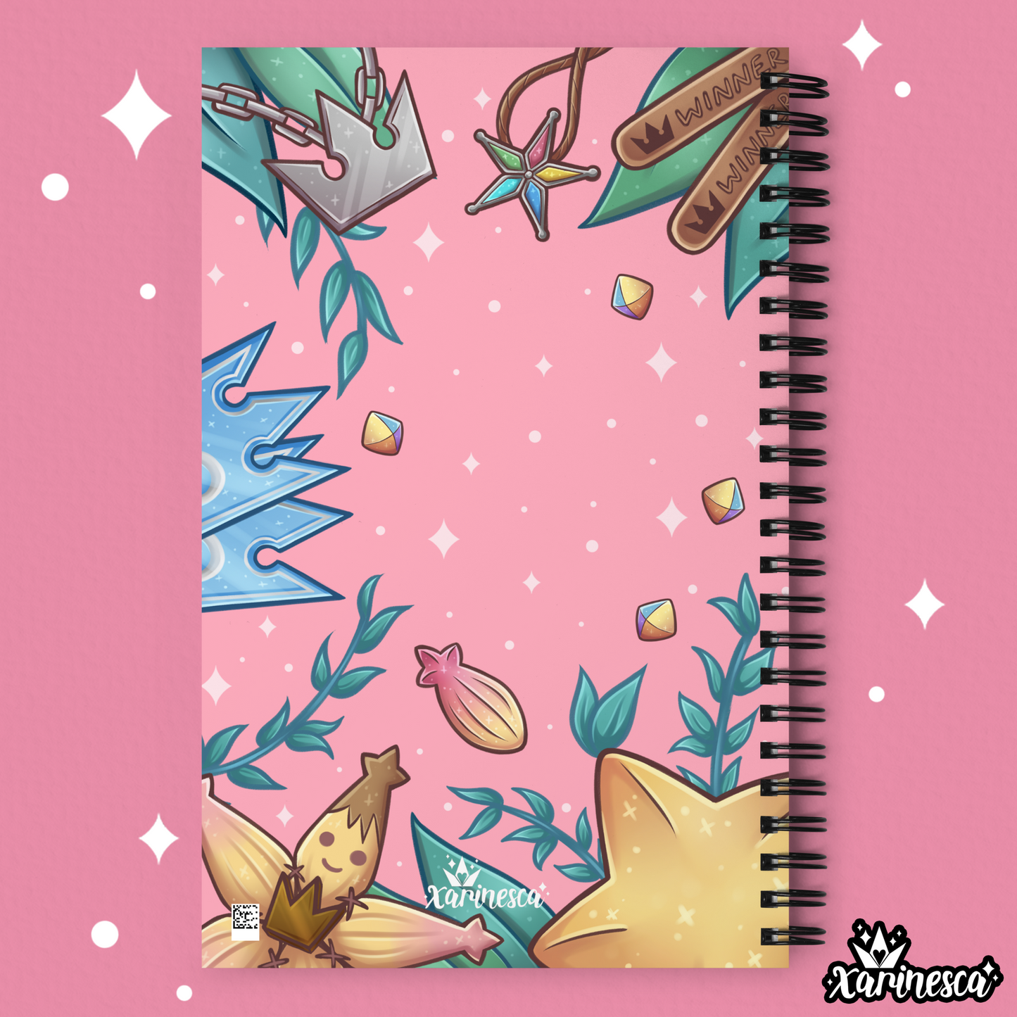 Kingdom Hearts Pink Memories Spiral Notebook