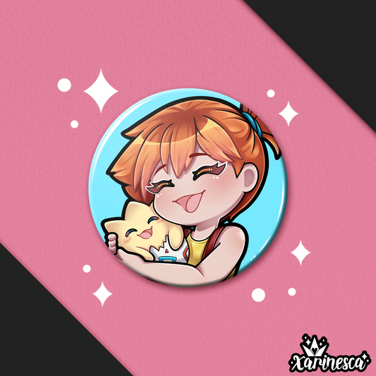 Misty and Togepi Button Pin