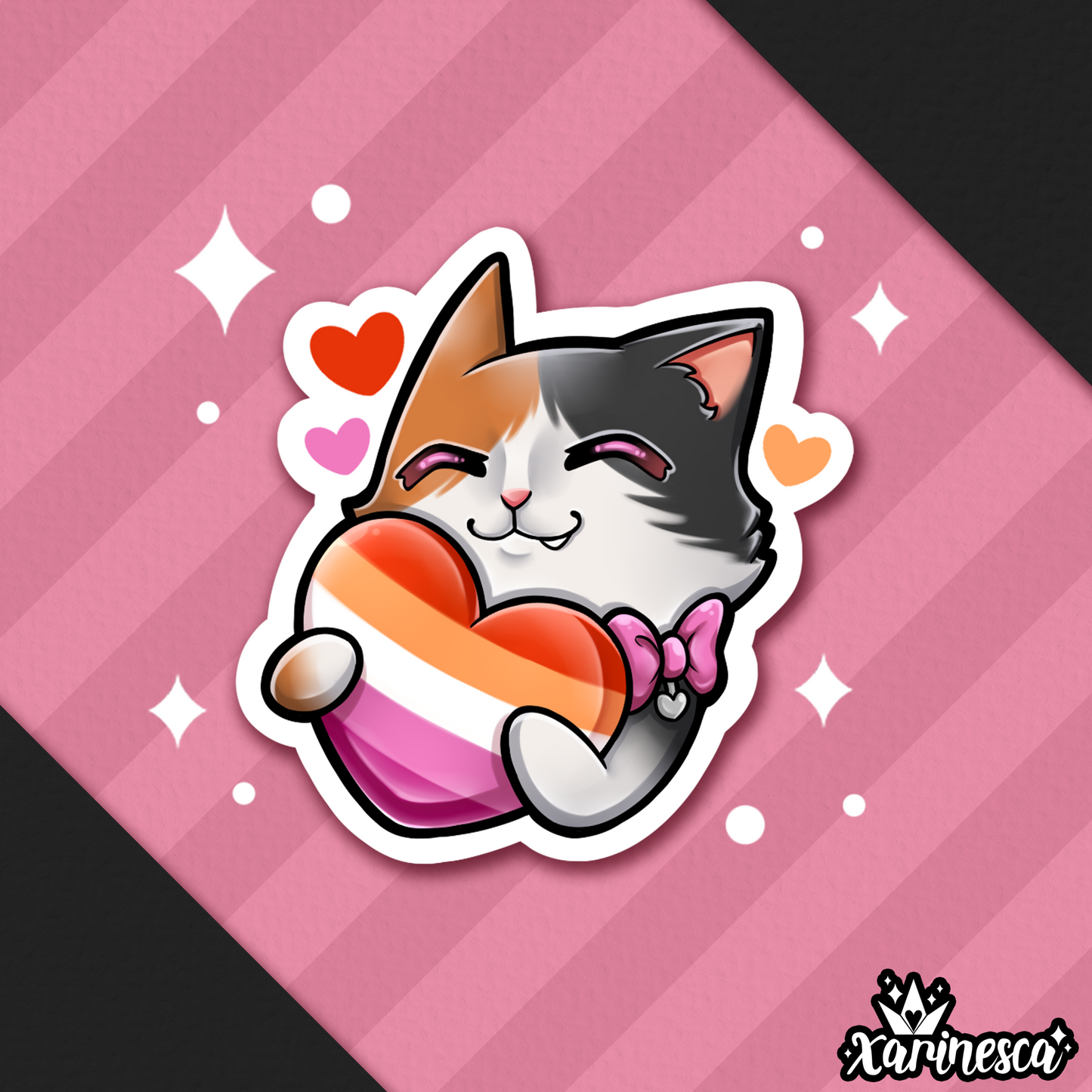 Lesbian Purride Kitty Vinyl Weatherproof Sticker