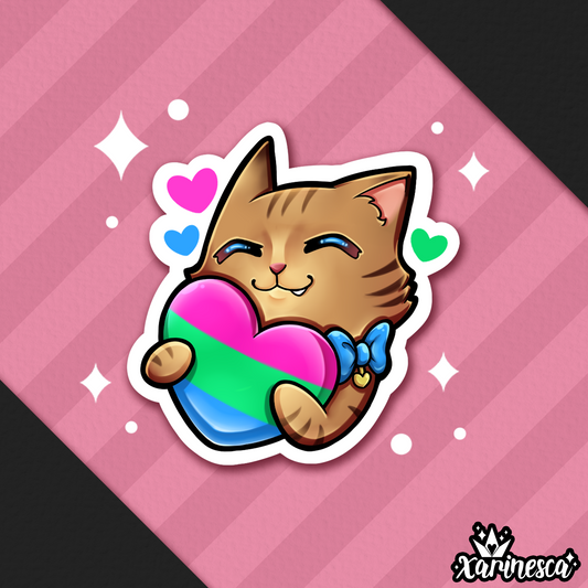 Polysexual Kitty Vinyl Weatherproof Sticker