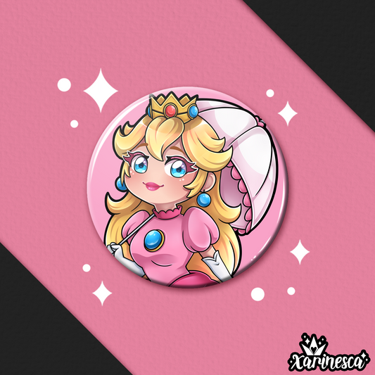 Peach Button Pin