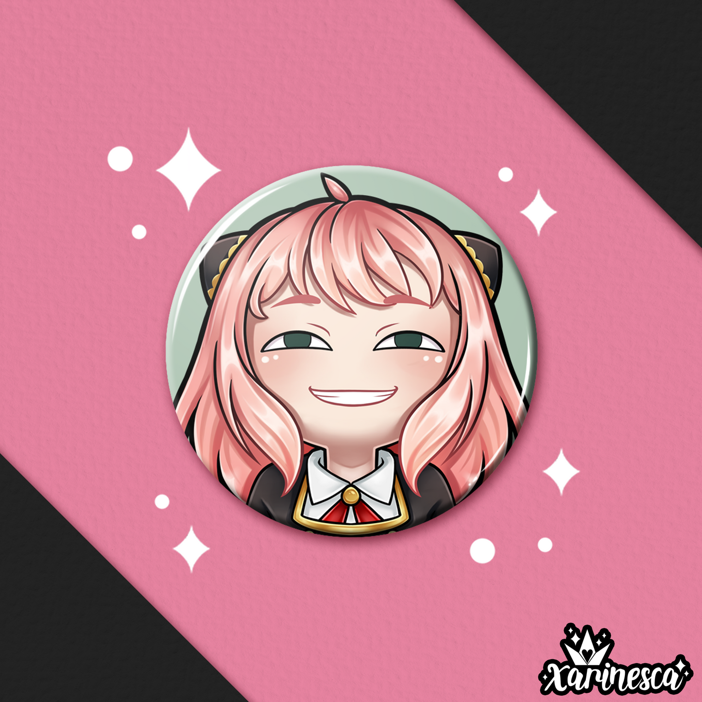 Anya (Smug) Button Pin