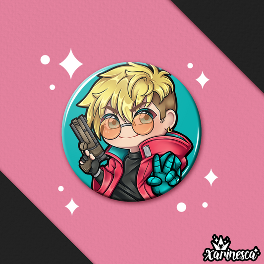 Vash Button Pin