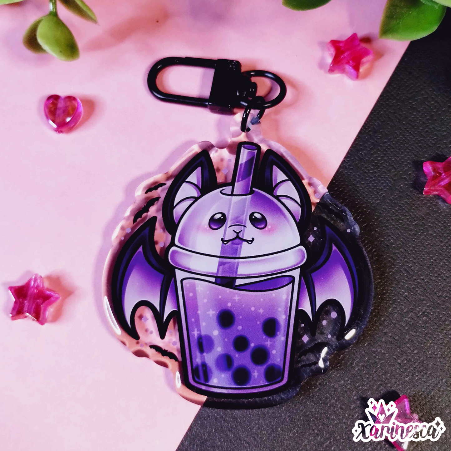 Bat Boba Acrylic Charm