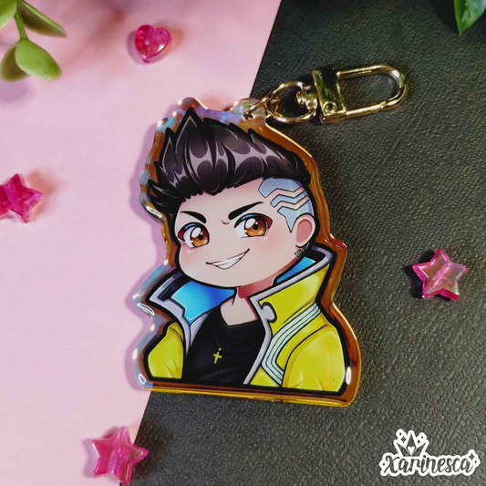 David Rainbow Acrylic Charm