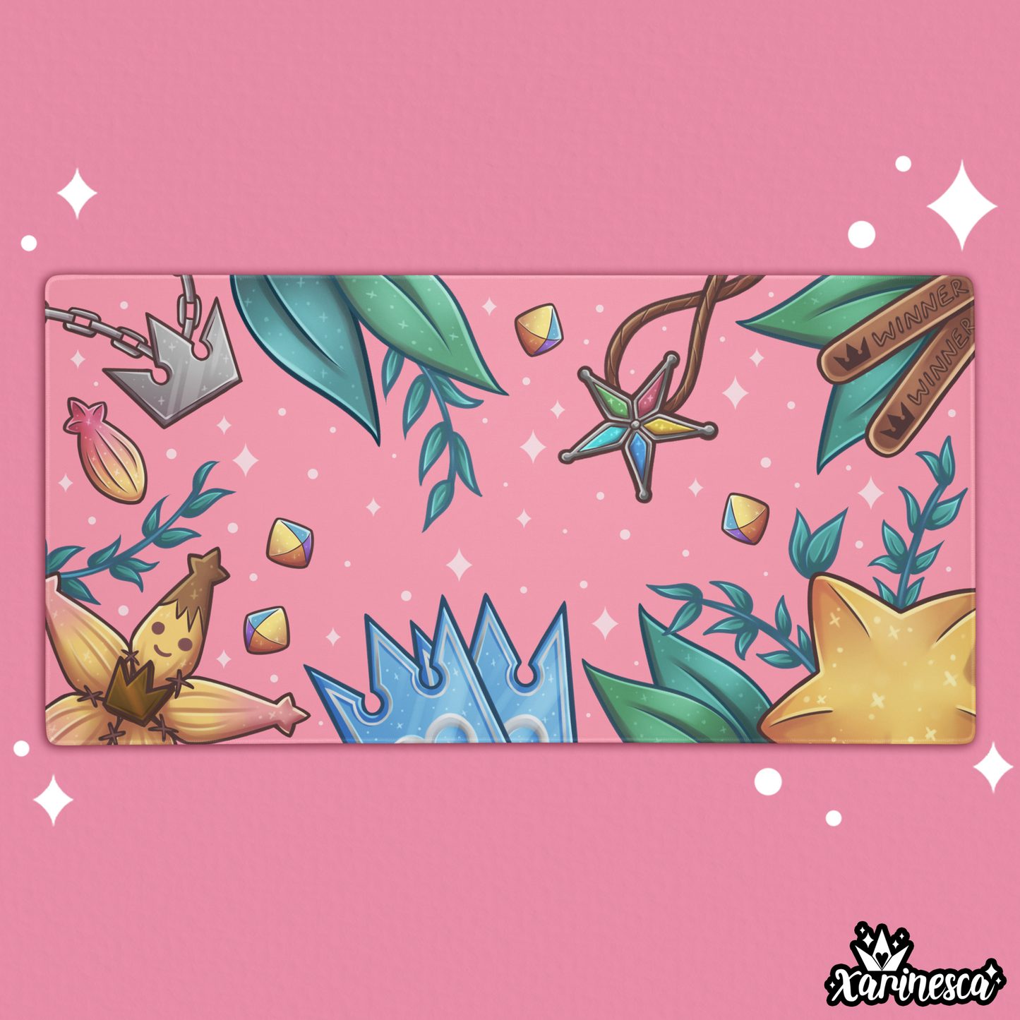 Kingdom Hearts Pink Memories Desk Mat