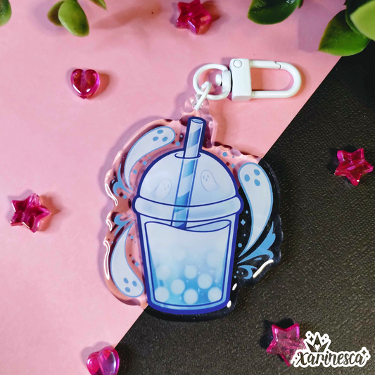 Ghost Boba Acrylic Charm