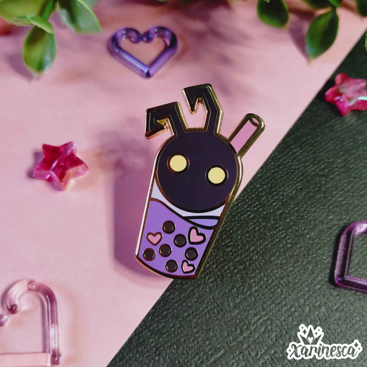 Heartless Boba Enamel Pin