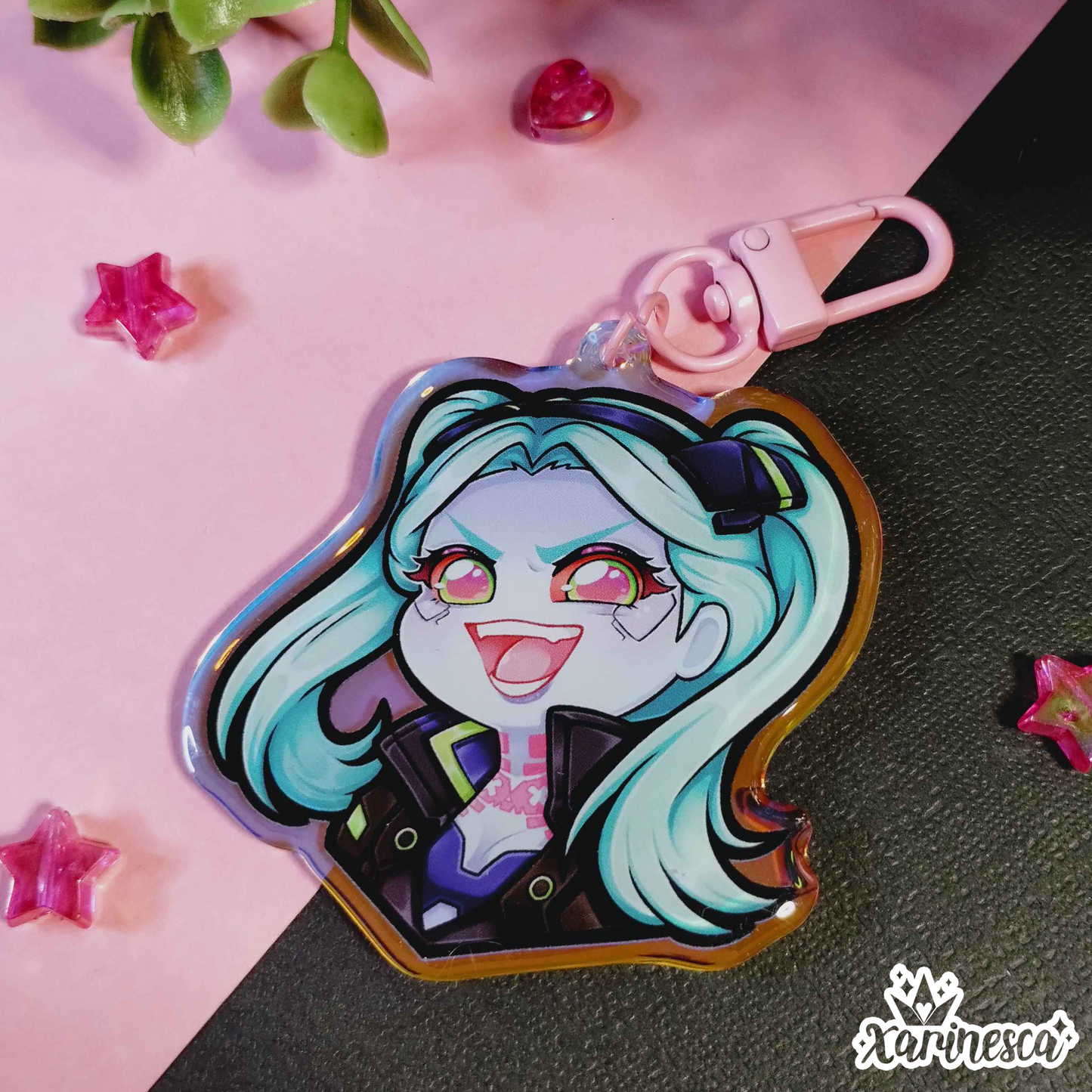 Rebecca Rainbow Acrylic Charm